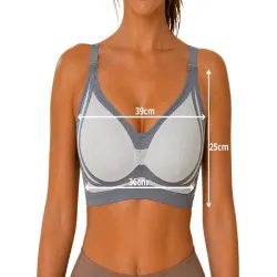 Biustonosz sportowy damski push up modelujący bezszwowy wkładki rozmiar 2xl-5907451384565