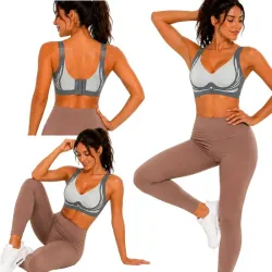 Biustonosz sportowy damski push up modelujący bezszwowy wkładki roz XL-5907451384596