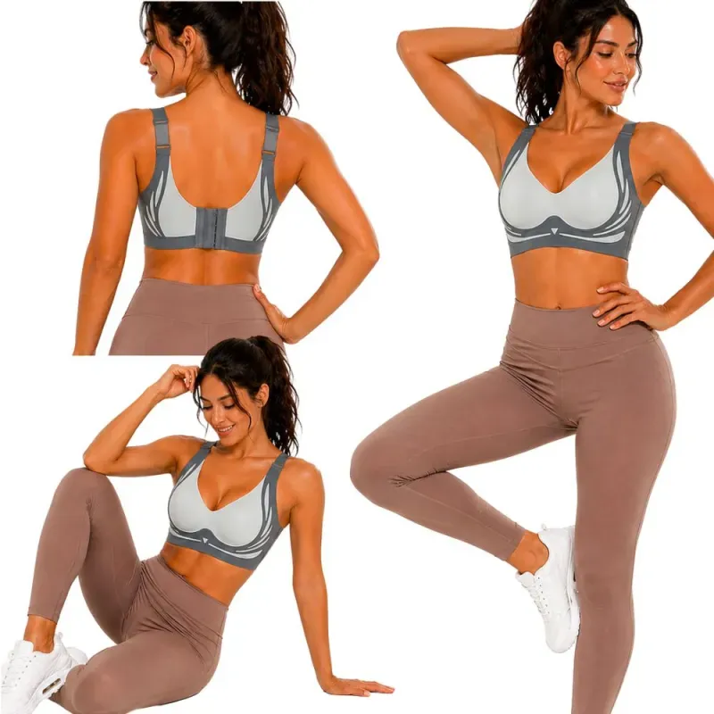 Biustonosz sportowy damski push up modelujący bezszwowy wkładki roz XL-5907451384596