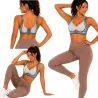 Biustonosz sportowy damski push up modelujący bezszwowy wkładki roz XL-5907451384596