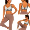 Biustonosz sportowy damski push up modelujący bezszwowy wkładki roz. L-5907451384572