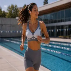 Biustonosz sportowy damski push up modelujący bezszwowy wkładki rozmiar l-5907451384572