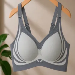 Biustonosz sportowy damski push up modelujący bezszwowy wkładki rozmiar m-5907451384589
