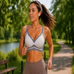Biustonosz sportowy damski push up modelujący bezszwowy wkładki rozmiar m-5907451384589