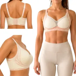 Biustonosz sportowy damski push up modelujący bezszwowy wkładki rozmiar xl-5907451384510