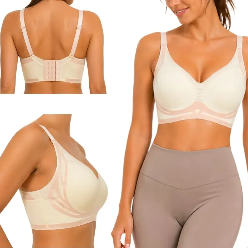 Biustonosz sportowy damski push up modelujący bezszwowy wkładki rozmiar l-5907451384497