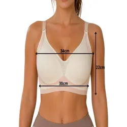 Biustonosz sportowy damski push up modelujący bezszwowy wkładki rozmiar l-5907451384497