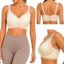 Biustonosz sportowy damski push up modelujący bezszwowy wkładki rozmiar m-5907451384503