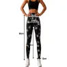 Legginsy damskie S/M push up marmurkowe wysoki stan modelujące fitness-5907451384381