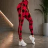 Legginsy damskie push up marmurkowe wysoki stan modelujące fitness s/m-5907451384398