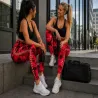 Legginsy damskie push up marmurkowe wysoki stan modelujące fitness s/m-5907451384398