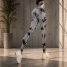 Legginsy damskie push up marmurkowe wysoki stan modelujące fitness s/m-5907451384404