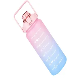 Bidon na wodę butelka motywacyjna 2000 ml ze słomką z miarką sport fitness-5907451381366