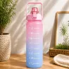 Bidon na wodę butelka motywacyjna 2000 ml ze słomką z miarką sport fitness-5907451381366