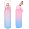 Bidon na wodę butelka motywacyjna 2000 ml ze słomką z miarką sport fitness-5907451381366