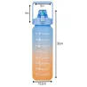Bidon na wodę butelka motywacyjna 2000 ml ze słomką z miarką sport fitness-5907451381359