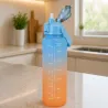 Bidon na wodę butelka motywacyjna 2000 ml ze słomką z miarką sport fitness-5907451381359