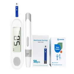 Glukometr cyfrowy zestaw lcd 50 pasków 50 lancetów test cukru we krwi-5907451373231