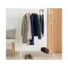 Wieszak stojący na ubrania z półkami na buty metalowy do garderoby-5907451377017