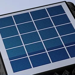 Lampa solarna do słupków bramowych CCT + RGB ogrodu na balustrady-