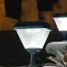 Lampa solarna do słupków bramowych CCT + RGB ogrodu na balustrady-