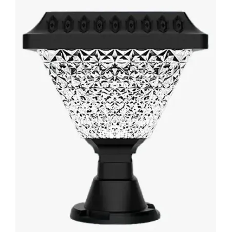Lampa solarna do słupków bramowych CCT + RGB ogrodu na balustrady-