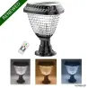 Lampa solarna do słupków bramowych CCT + RGB ogrodu na balustrady-