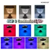 Lampa solarna do słupków bramowych CCT + RGB ogrodu na balustrady-