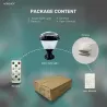 Lampa solarna do słupków bramowych CCT + RGB ogrodu na balustrady-