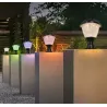 Lampa solarna do słupków bramowych CCT + RGB ogrodu na balustrady-