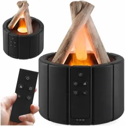 Nawilżacz powietrza usb dyfuzor z led rgb kominek mgiełka zapachowa-5907451390399