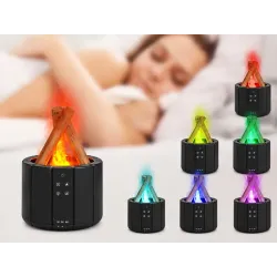 Nawilżacz powietrza usb dyfuzor z led rgb kominek mgiełka zapachowa-5907451390399