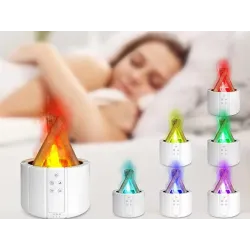 Nawilżacz powietrza usb dyfuzor z led rgb kominek mgiełka zapachowa-5907451390382