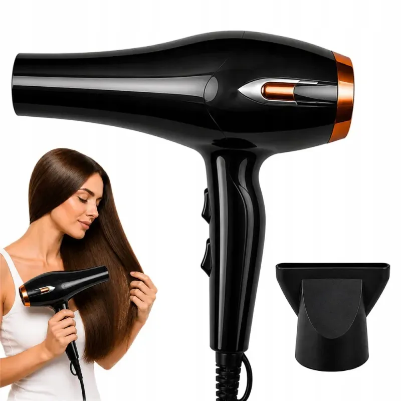 Suszarka do włosów 2200w 3 tryby temperatury prędkości jonizacyjna-5907451383124