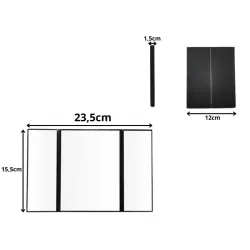 Lusterko składane z podstawką kosmetyczne do makijażu podświetlane led-5907451390597