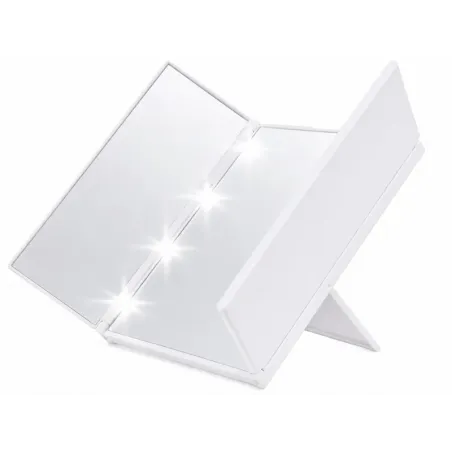 Lusterko składane z podstawką kosmetyczne do makijażu podświetlane led-5907451390580