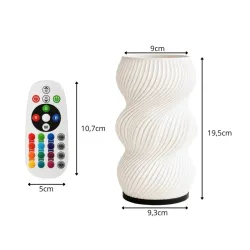 Lampka stołowa z wazonem na kwiaty dekoracyjna 2w1 led rgb pilot lampa-5907451390061