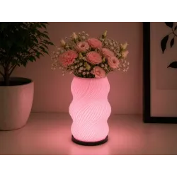Lampka stołowa z wazonem na kwiaty dekoracyjna 2w1 led rgb pilot lampa-5907451390061