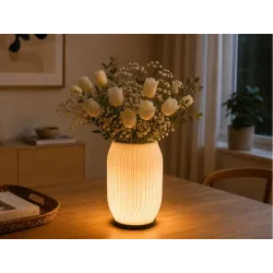 Lampka stołowa z wazonem na kwiaty dekoracyjna 2 w 1 led rgb pilot lampa-5907451390054