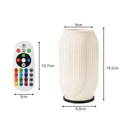 Lampka stołowa z wazonem na kwiaty dekoracyjna 2 w 1 led rgb pilot lampa-5907451390054