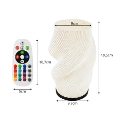 Lampka stołowa z wazonem na kwiaty dekoracyjna 2 w 1 led rgb pilot lampa-5907451390047