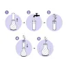 Lampa stołowa led wazon 2w1 dekoracyjna regulacja jasności 3 barwy wewnątrz-5907451390030