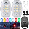 2x Lampa stroboskopowa led bezprzewodowa 7 kolorów światła pilot-5907451383001
