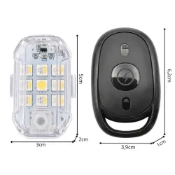 2x Lampa stroboskopowa led bezprzewodowa 7 kolorów światła pilot-5907451383001