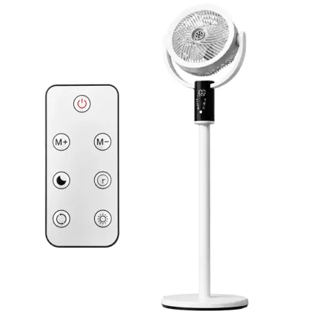 Wentylator wiatrak stojący cichy bezprzewodowy akumulatorowy usb + pilot-5907451389935