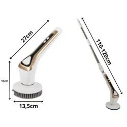 Elektryczna szczotka obrotowa do fug kafli mop zestaw końcówek-5907451377161