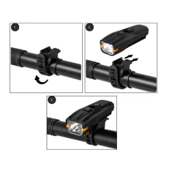 Lampka rowerowa przednia led mocna akumulatorowa do roweru 5 trybów-5907451383469