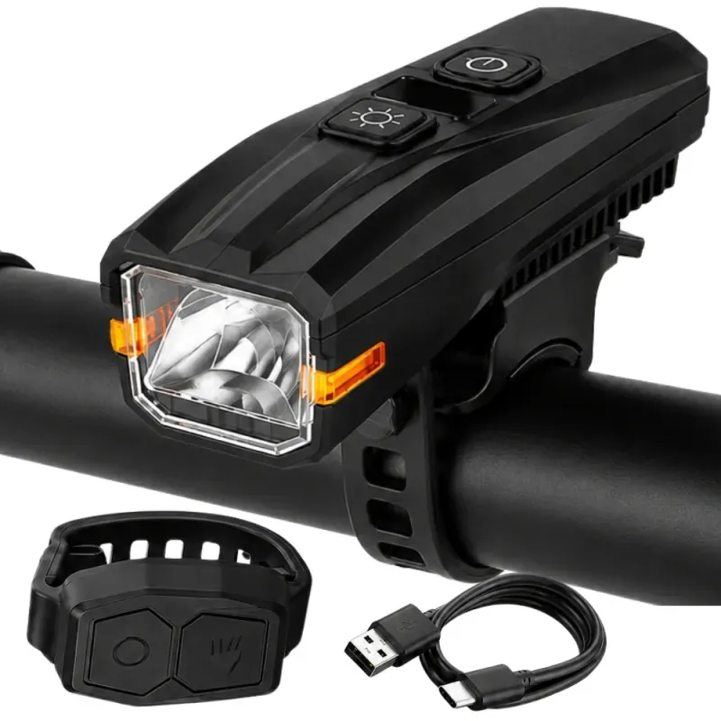 Lampka rowerowa przednia led mocna akumulatorowa do roweru pilot klakson-5907451383476