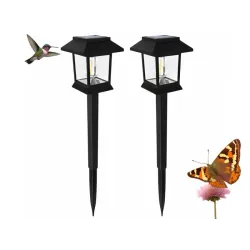 2 x lampa solarna z czujnikiem zmierzchu ruchu wbijana ozdobna-5907451379431