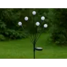 Lampki ogrodowe solarne kuleczki 2 sztuki po 6 lampek led długie 70cm-5907451379400
